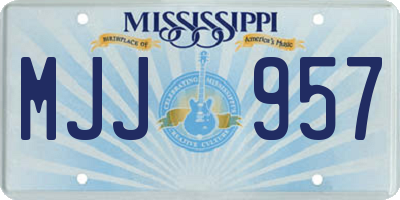 MS license plate MJJ957