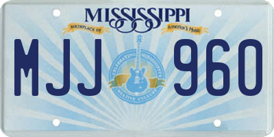 MS license plate MJJ960