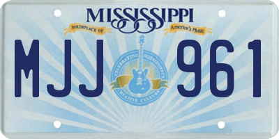 MS license plate MJJ961