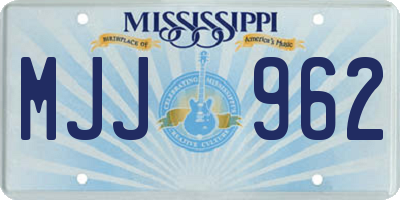 MS license plate MJJ962
