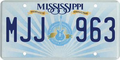 MS license plate MJJ963