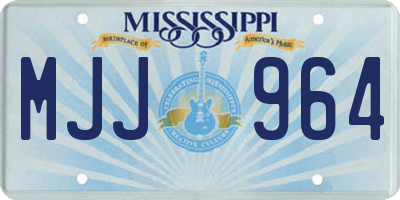 MS license plate MJJ964