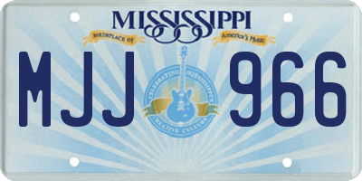 MS license plate MJJ966
