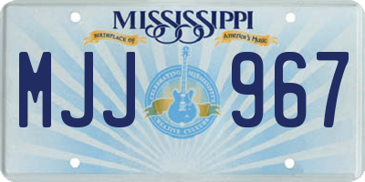 MS license plate MJJ967