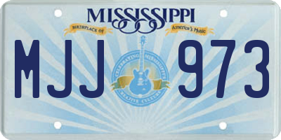 MS license plate MJJ973