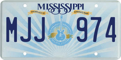 MS license plate MJJ974