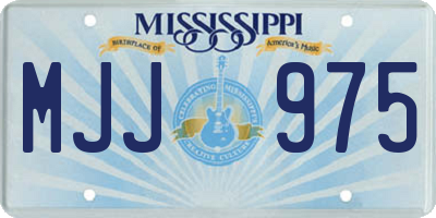 MS license plate MJJ975