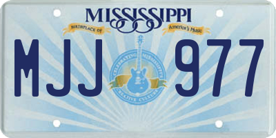 MS license plate MJJ977