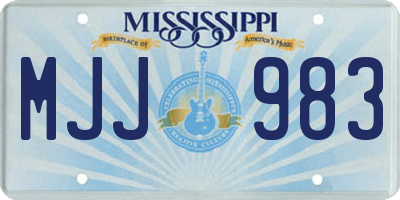 MS license plate MJJ983