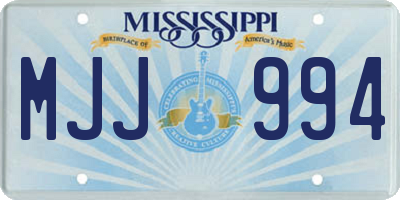 MS license plate MJJ994