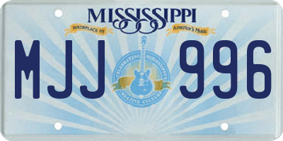 MS license plate MJJ996