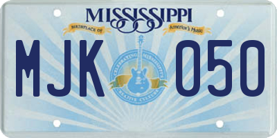 MS license plate MJK050