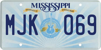 MS license plate MJK069