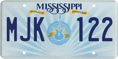 MS license plate MJK122
