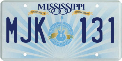 MS license plate MJK131