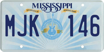 MS license plate MJK146