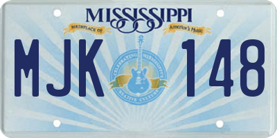 MS license plate MJK148