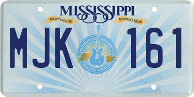 MS license plate MJK161