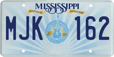 MS license plate MJK162