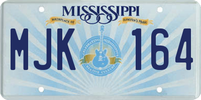 MS license plate MJK164