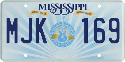 MS license plate MJK169