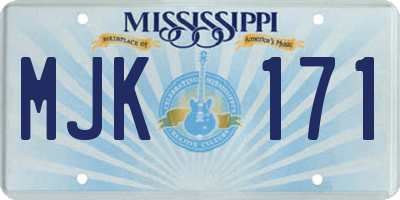MS license plate MJK171