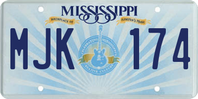 MS license plate MJK174