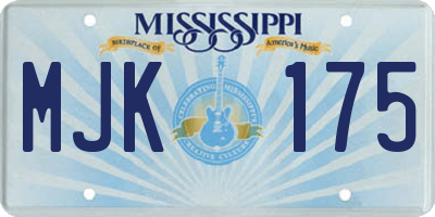 MS license plate MJK175