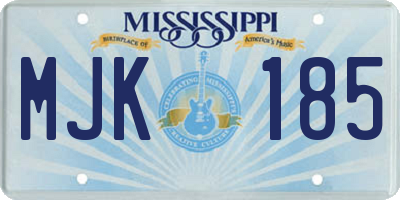 MS license plate MJK185
