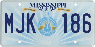 MS license plate MJK186