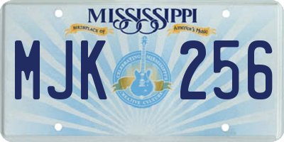 MS license plate MJK256