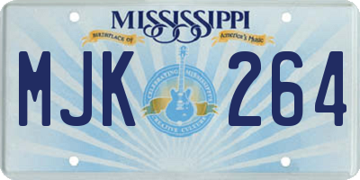 MS license plate MJK264