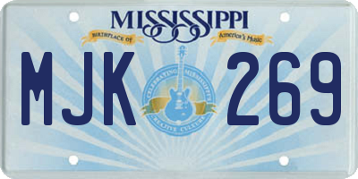 MS license plate MJK269