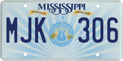 MS license plate MJK306