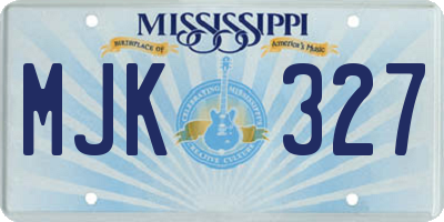 MS license plate MJK327
