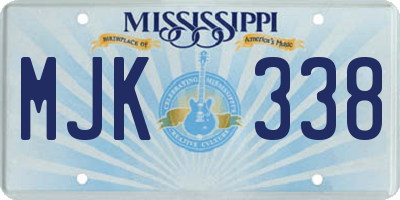 MS license plate MJK338