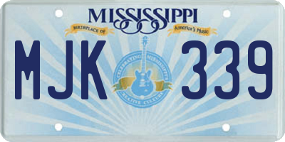 MS license plate MJK339