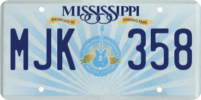 MS license plate MJK358