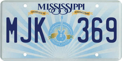 MS license plate MJK369