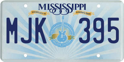 MS license plate MJK395