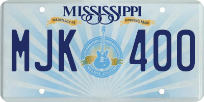MS license plate MJK400