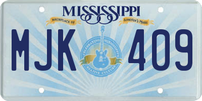 MS license plate MJK409