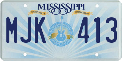 MS license plate MJK413