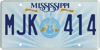 MS license plate MJK414