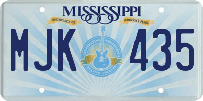 MS license plate MJK435