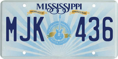MS license plate MJK436