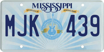 MS license plate MJK439