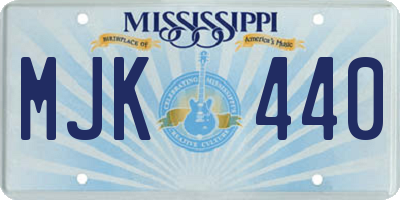 MS license plate MJK440