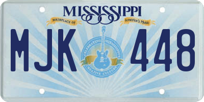 MS license plate MJK448