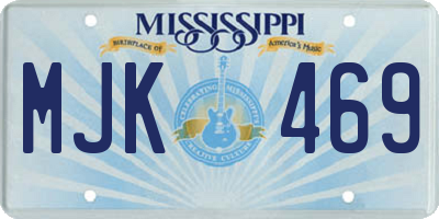 MS license plate MJK469